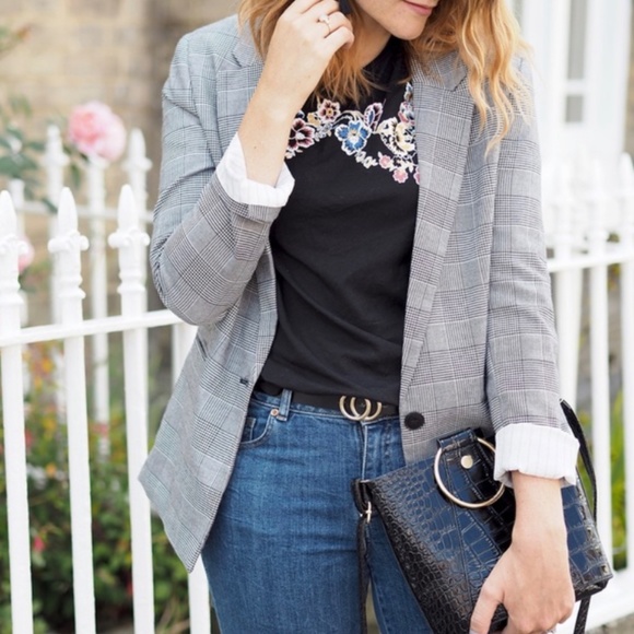 Bershka Plaid Blazer XS - Picture 2 of 4